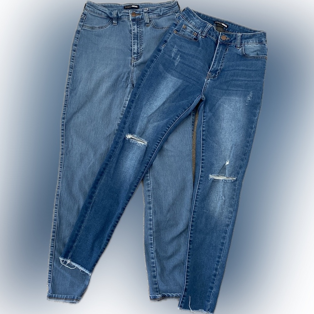 2 pairs Fashion Nova stretch skinny jeans size 7